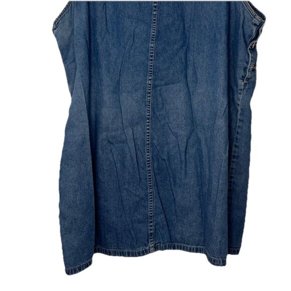 Lindsey Michele Denim Dress Jumper Sz 3 X Patriotic Side Buttons - Picture 6 of 9